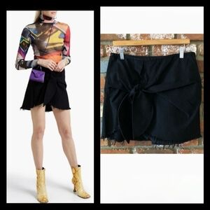 MARQUES' ALMEIDA Knotted denim‎ mini skirt
